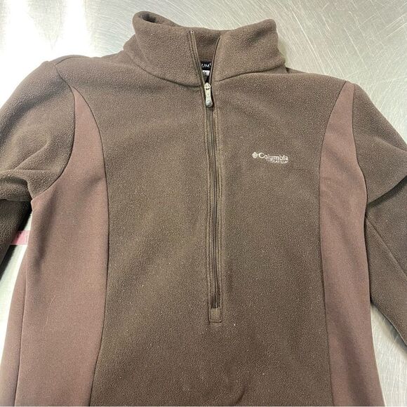 Columbia Titanium Fleece Jacket Womens Size S Small Brown Embroidered Logo - Picture 7 of 12